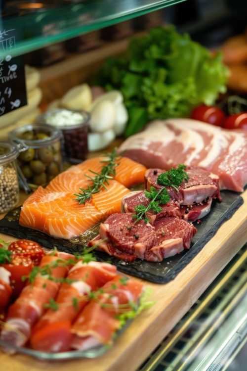 Fresh Meat and Seafood Display